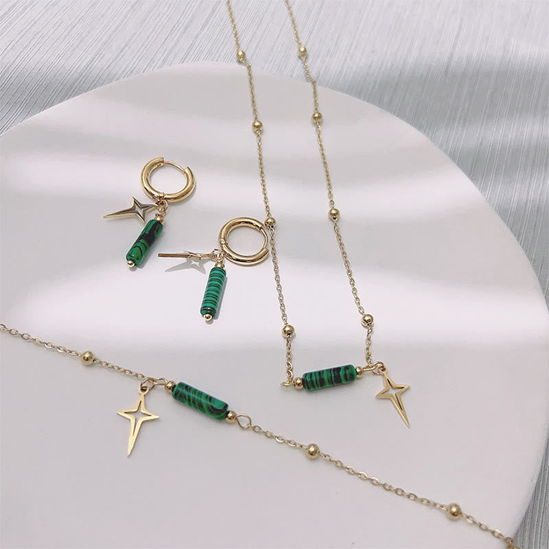 Schmuck für Damen | Halskette | Armband | Ohrringe | Malachit-Luzern Mode