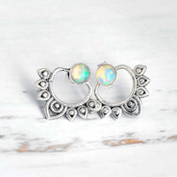 Ohrringe für Damen | Stecker | Natürlicher Opal | Lotus | Elegant-Luzern Mode