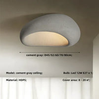 Deckenleuchte | Design Stilvoll Einzigartig Vielseitig Atmosphärisch Japanisch Energiesparend-Dunkelgrau-3 austauschbare Lichter-3 verwisselbaar licht-Luzern Mode