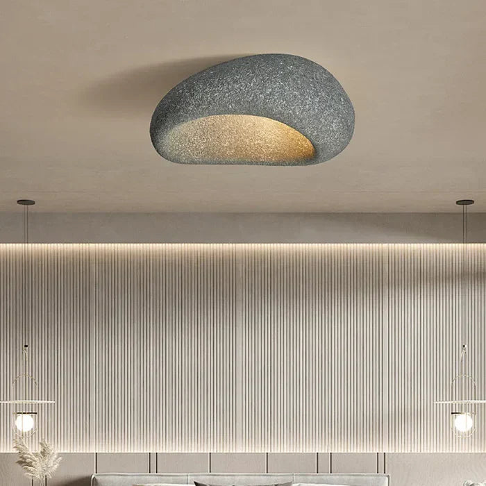 Deckenleuchte | Design Stilvoll Einzigartig Vielseitig Atmosphärisch Japanisch Energiesparend-Zementgrau-3 austauschbare Lichter-3 verwisselbaar licht-Luzern Mode