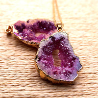 Halskette für Damen | Natürlicher Kristall | Anhänger | Stilvoll-Amethyst-Luzern Mode