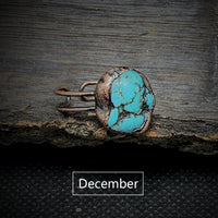 Ring für Damen | Natürlich | Rohstein-Geburtsstein | Gold | Stilvoll-Dezember & Türkis-Luzern Mode