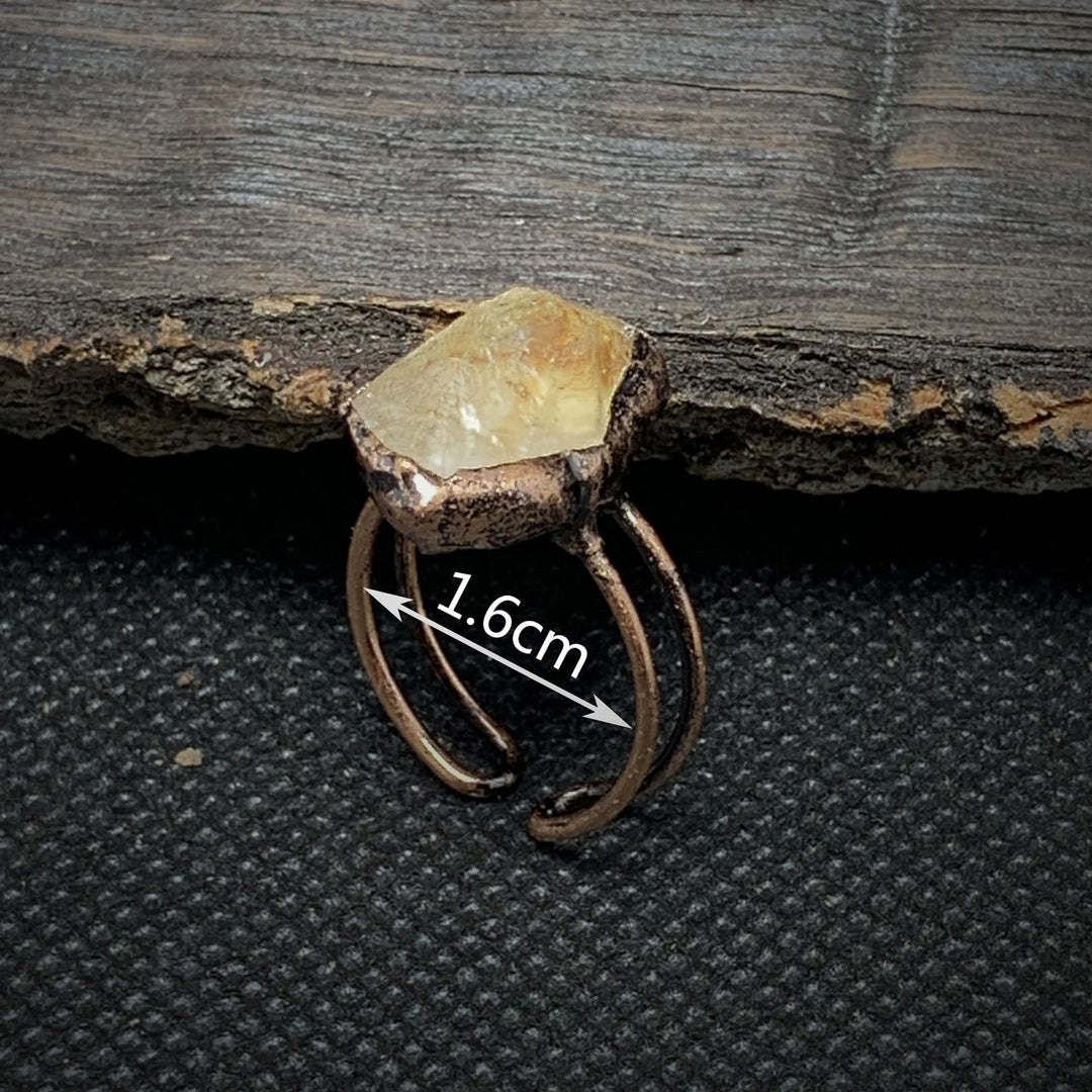 Ring für Damen | Natürlich | Rohstein-Geburtsstein | Gold | Stilvoll-Luzern Mode