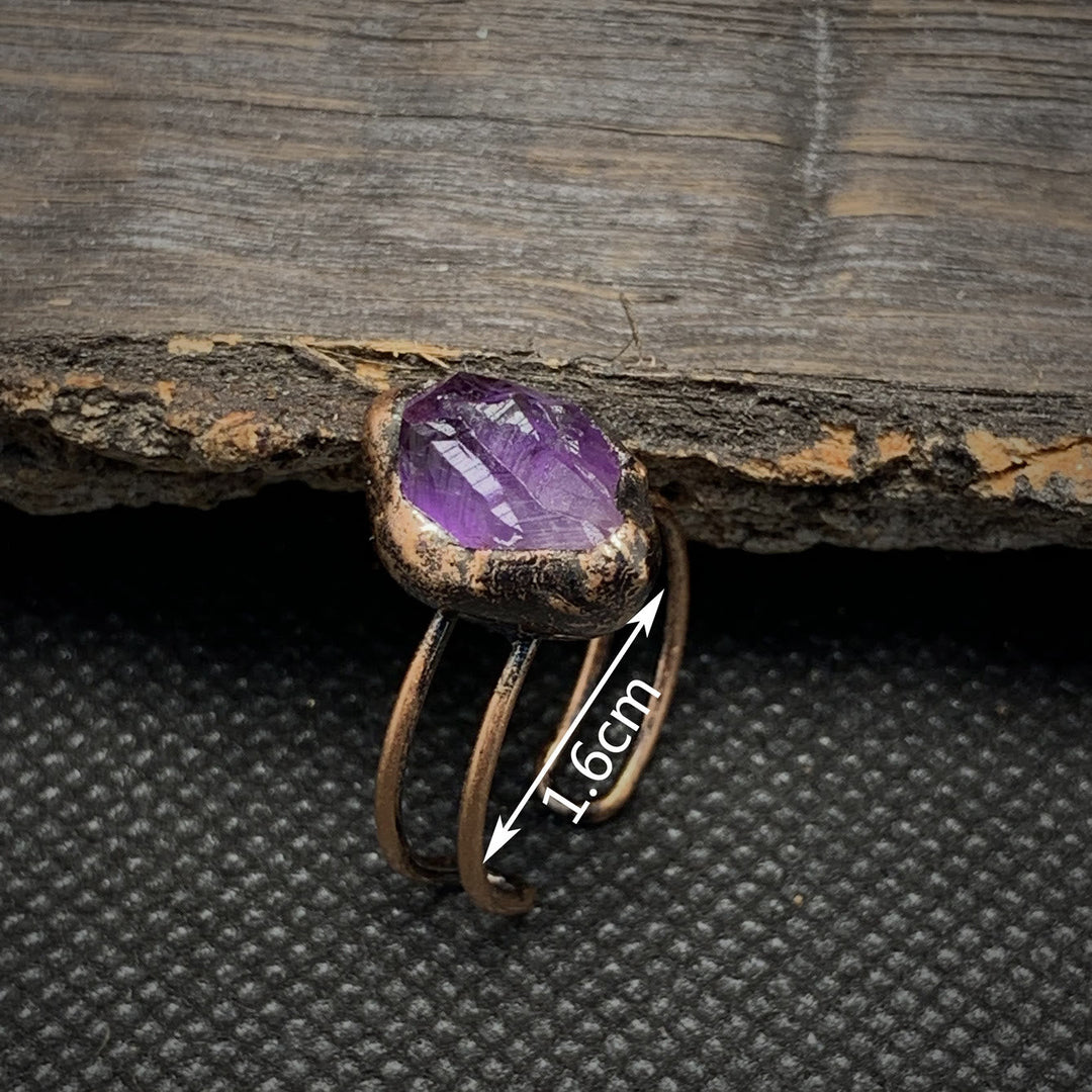 Ring für Damen | Natürlich | Rohstein-Geburtsstein | Gold | Stilvoll-Luzern Mode