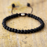 Armband für Damen | Natürliche Steine | Verstellbar | Stilvoll-Lavastein-Luzern Mode