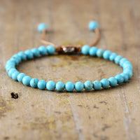 Armband für Damen | Natürliche Steine | Verstellbar | Stilvoll-Türkis-Luzern Mode