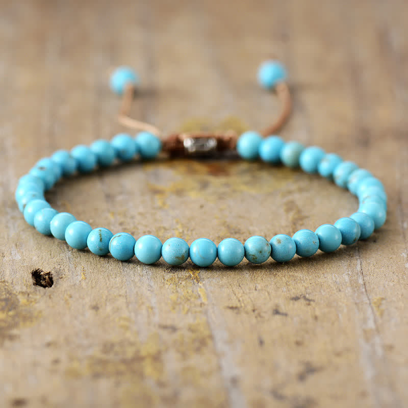 Armband für Damen | Natürliche Steine | Verstellbar | Stilvoll-Türkis-Luzern Mode