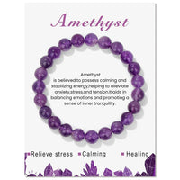 Armband für Damen | Natürliches Kristall | Heilende Energie | Stilvoll-Amethyst-Luzern Mode
