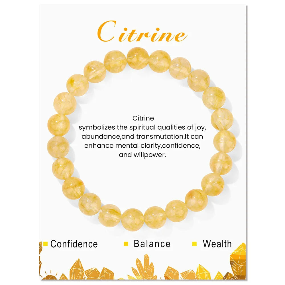 Armband für Damen | Natürliches Kristall | Heilende Energie | Stilvoll-Citrin-Luzern Mode