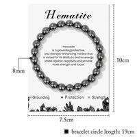 Armband für Damen | Natürliches Kristall | Heilende Energie | Stilvoll-Hämatit-Luzern Mode