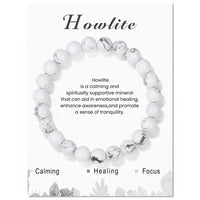Armband für Damen | Natürliches Kristall | Heilende Energie | Stilvoll-Howlith-Luzern Mode