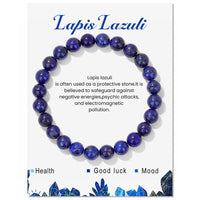 Armband für Damen | Natürliches Kristall | Heilende Energie | Stilvoll-Lapislazuli-Luzern Mode