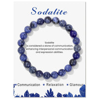Armband für Damen | Natürliches Kristall | Heilende Energie | Stilvoll-Sodalith-Luzern Mode