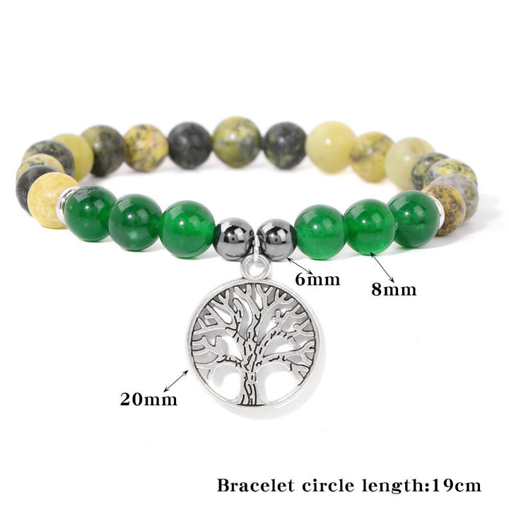 Armband für Damen | Natürliches Kristall | Lebensbaum | Stilvoll-Luzern Mode