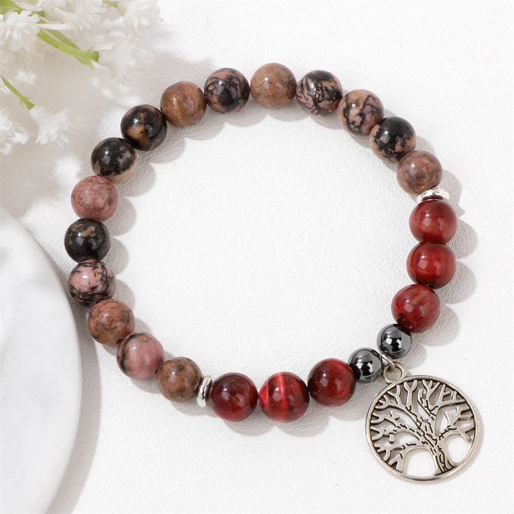 Armband für Damen | Natürliches Kristall | Lebensbaum | Stilvoll-Luzern Mode