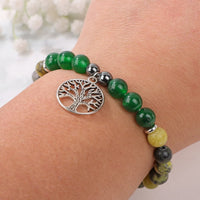 Armband für Damen | Natürliches Kristall | Lebensbaum | Stilvoll-Luzern Mode