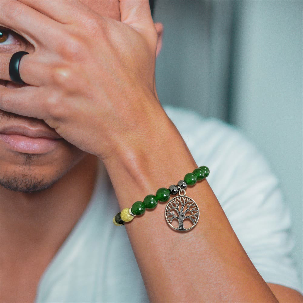 Armband für Damen | Natürliches Kristall | Lebensbaum | Stilvoll-Luzern Mode