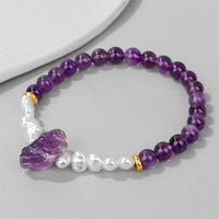 Armband für Damen | Natürliche Kristallperlen | Elastisch | Stilvoll-Luzern Mode