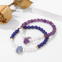 Armband für Damen | Natürliche Kristallperlen | Elastisch | Stilvoll-Luzern Mode
