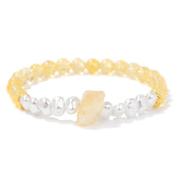Armband für Damen | Natürliche Kristallperlen | Elastisch | Stilvoll-Citrin-Luzern Mode