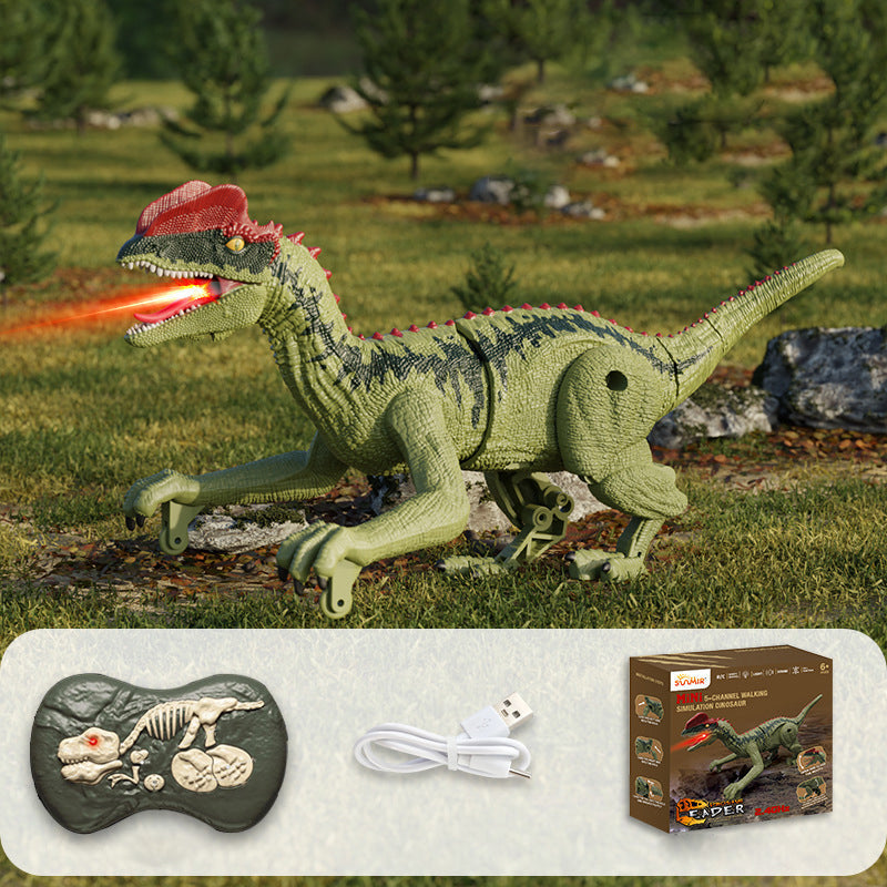 Spielzeug Dino | Ferngesteuert Lebensecht Interaktiv Nebel Effektvoll-Cockatrice 22cm - Braun-Luzern Mode