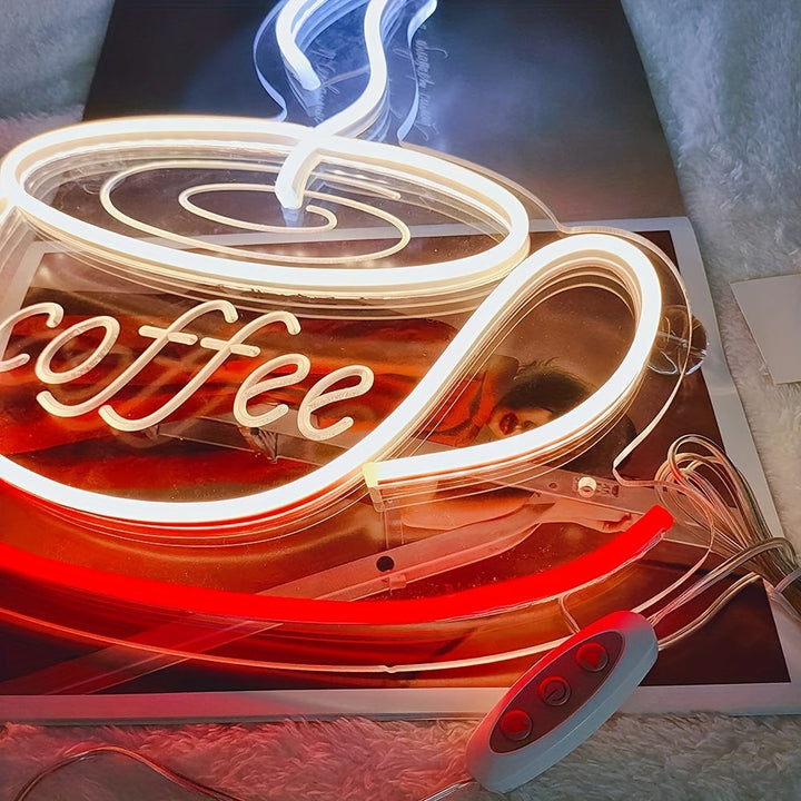 Neonlampe | Kaffeetasse | Stilvoll | Langlebig | Atmosphärisch | USB | Touch | Vielseitig-Luzern Mode