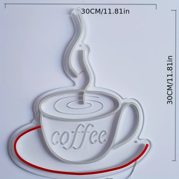 Neonlampe | Kaffeetasse | Stilvoll | Langlebig | Atmosphärisch | USB | Touch | Vielseitig-Luzern Mode