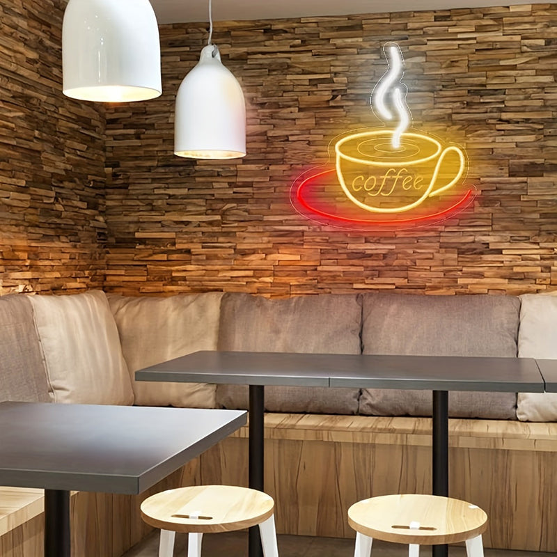 Neonlampe | Kaffeetasse | Stilvoll | Langlebig | Atmosphärisch | USB | Touch | Vielseitig-Luzern Mode