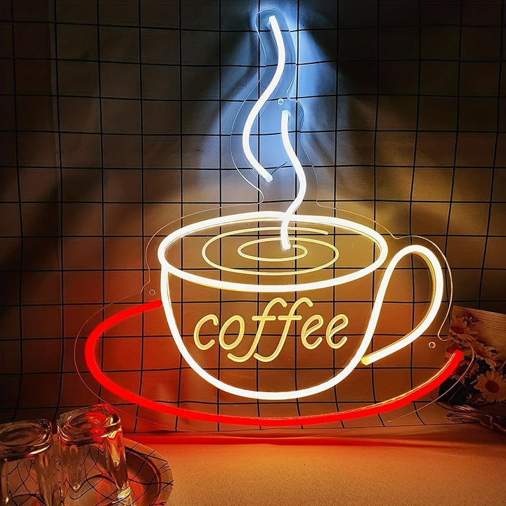Neonlampe | Kaffeetasse | Stilvoll | Langlebig | Atmosphärisch | USB | Touch | Vielseitig-Luzern Mode