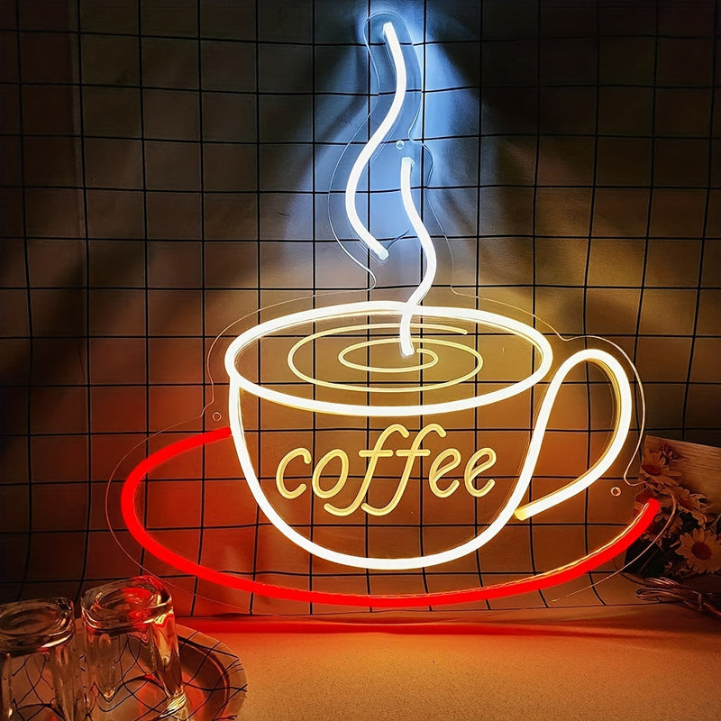 Neonlampe | Kaffeetasse | Stilvoll | Langlebig | Atmosphärisch | USB | Touch | Vielseitig-Luzern Mode
