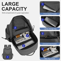 Leichte wasserabweisende Laptop-Rucksack mit mehreren Taschen – 15,6" TravelPro-Serie