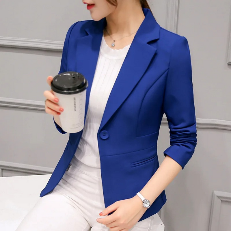 Eleganter Damenblazer für Büro und Freizeit - Modetrend 2023-Blau-S-Luzern Mode
