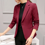 Eleganter Damenblazer für Büro und Freizeit - Modetrend 2023-Bordeauxrot-S-Luzern Mode