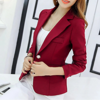 Eleganter Damenblazer für Büro und Freizeit - Modetrend 2023-Rot-S-Luzern Mode