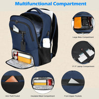Wasserdichter Laptop- und Lunch-Rucksack mit USB-Anschluss – Multikompartiment-Reisetasche
