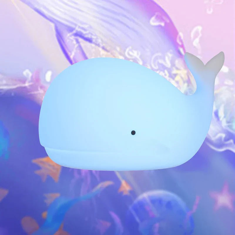 Kinder-Nachtlampe | Wal Mehrfarbig LED Langlebig USB Gemütlich-Luzern Mode