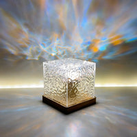 Prismalampe mit Nordlicht-Effekt | Würfel | Aufladbar | Mehrfarbig-Luzern Mode