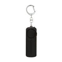 Notfallalarm Schlüsselanhänger | Laut | Hell | Wiederaufladbar | Kompakt | USB-C-Schwarz-Luzern Mode
