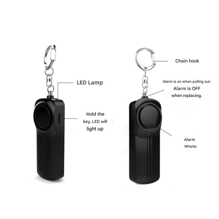 Notfallalarm Schlüsselanhänger | Laut | Hell | Wiederaufladbar | Kompakt | USB-C-Luzern Mode