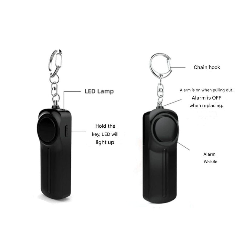 Notfallalarm Schlüsselanhänger | Laut | Hell | Wiederaufladbar | Kompakt | USB-C-Luzern Mode