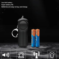 Notfallalarm Schlüsselanhänger | Laut | Hell | Wiederaufladbar | Kompakt | USB-C-Luzern Mode