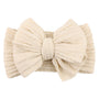 Baby Stirnband mit Schleife - Weiches Kopfband für Mädchen-Ivory-Luzern Mode