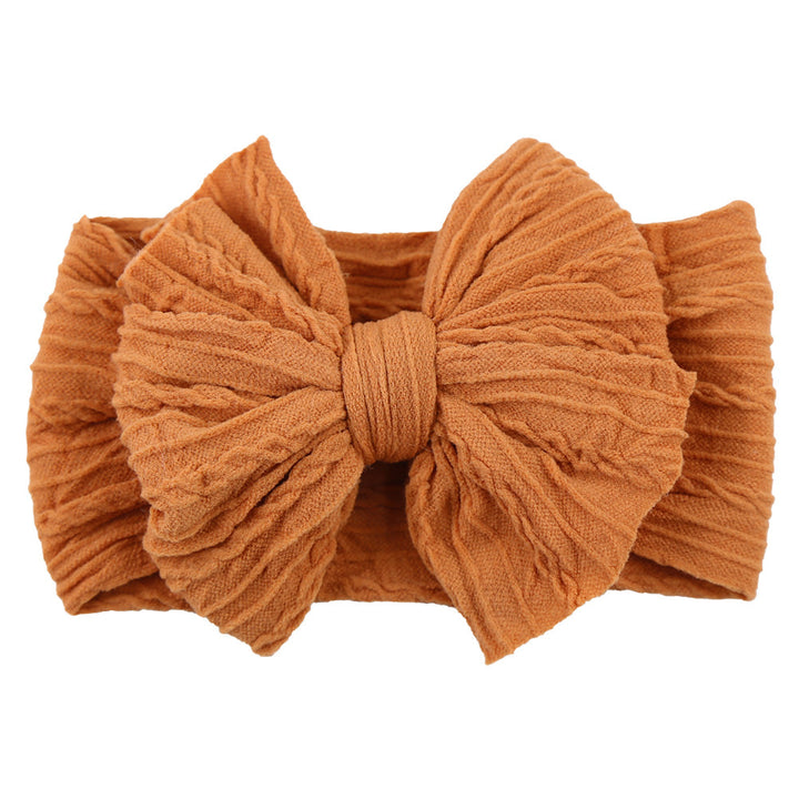 Baby Stirnband mit Schleife - Weiches Kopfband für Mädchen-Khaki-Luzern Mode