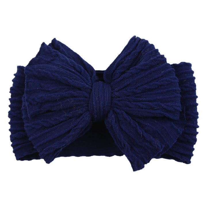 Baby Stirnband mit Schleife - Weiches Kopfband für Mädchen-Marineblau-Luzern Mode