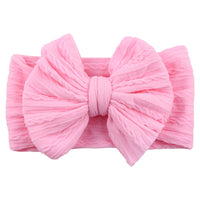 Baby Stirnband mit Schleife - Weiches Kopfband für Mädchen-Rosa-Luzern Mode