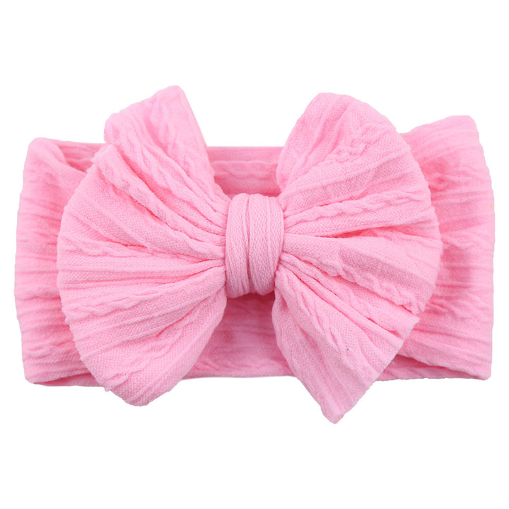 Baby Stirnband mit Schleife - Weiches Kopfband für Mädchen-Rosa-Luzern Mode