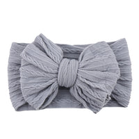 Baby Stirnband mit Schleife - Weiches Kopfband für Mädchen-Silber-Luzern Mode