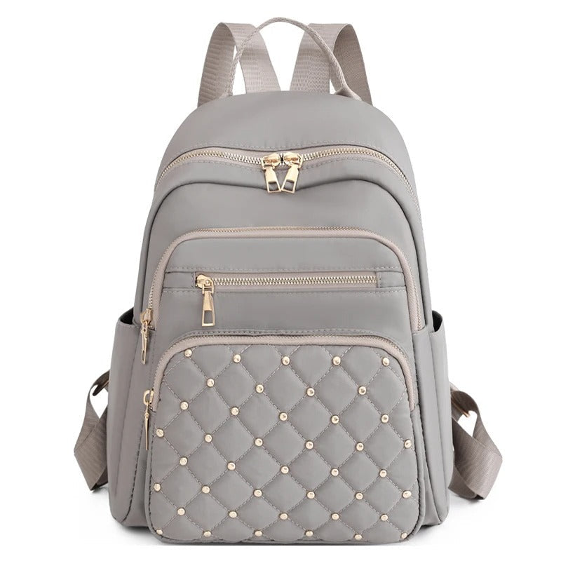 Leichter wasserabweisender Nylon-Rucksack für Damen – Reisen & Schule