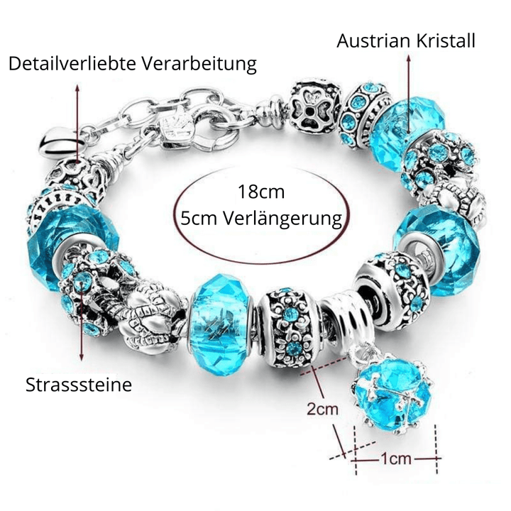 Anhänger-Armband | Blau Vielseitig Stilvoll Langlebig Einzigartig Handgefertigt-Luzern Mode
