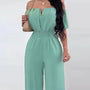 Off-Shoulder Jumpsuit mit kurzen Ärmeln – Lina